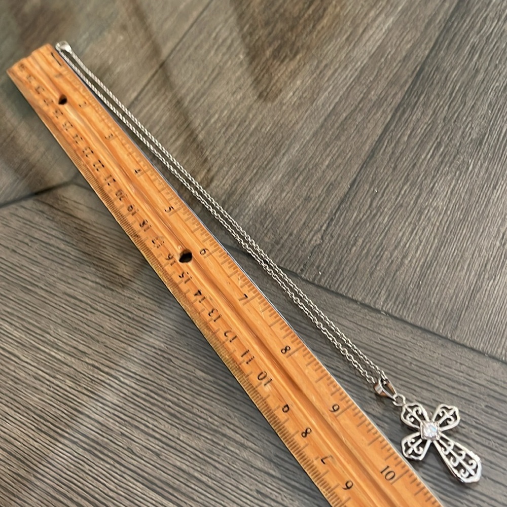 Vintage Stainless Steel JACMEL Filigree Cross Necklace - Picture 11 of 16